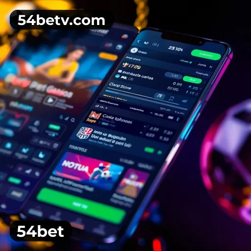 Sessão de jogo em andamento no aplicativo 54bet para Android